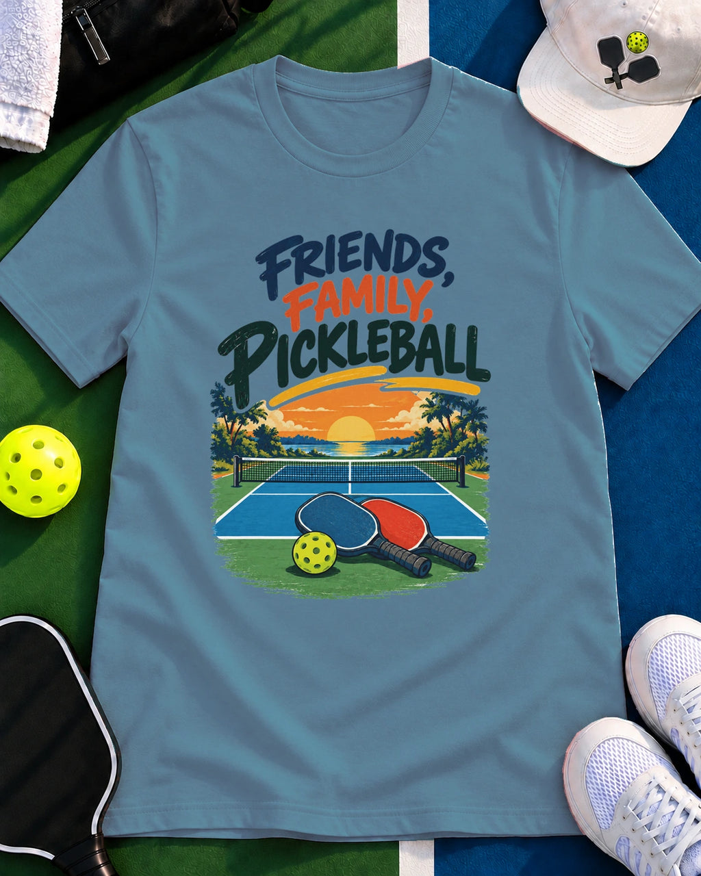 Friends, Family, Pickleball T-Shirt